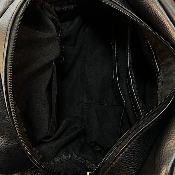 Worthington Black Cowhide Leather Satchel Handbag 14.5" L x 8" T 6" W - Picture 8 of 13